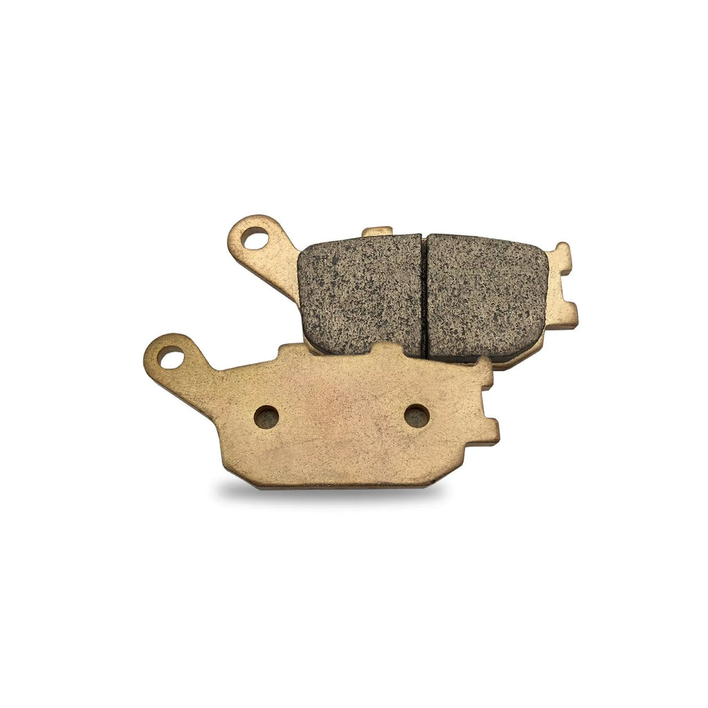 Sintered rear motorcycle brake pad set for Honda CBR954RR, CBR900RR, and CBR929RR.