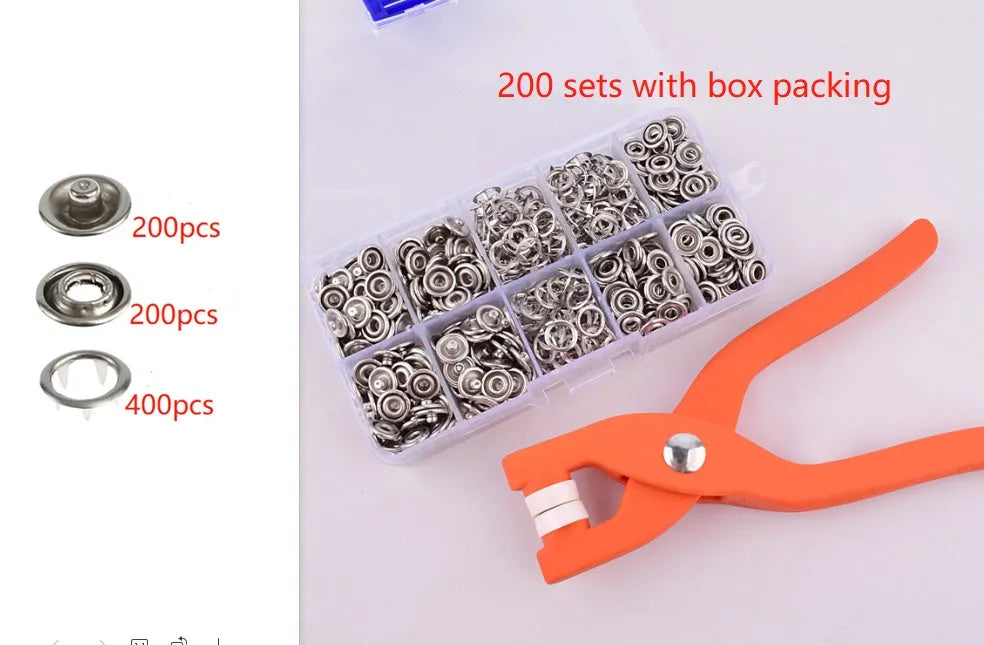 Stainless steel no-sew suit buttons with five-claw clasp for children's clothing