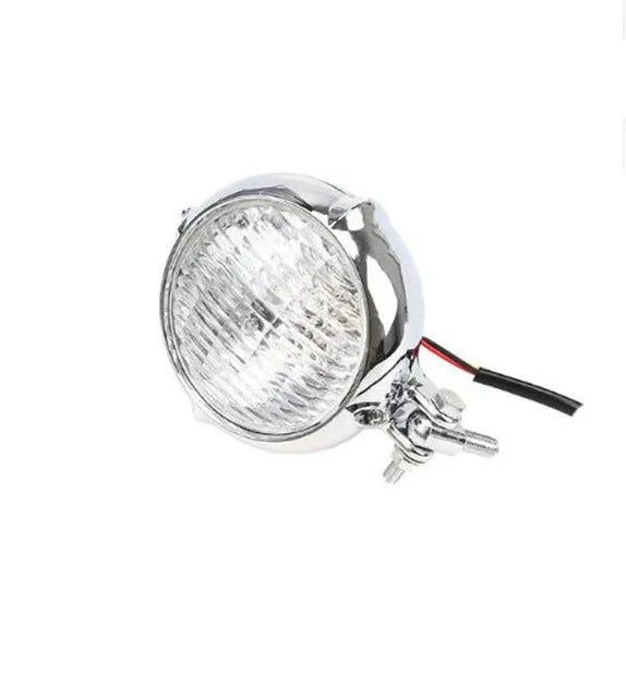 Harley 8cm black electroplated aluminium halogen headlight for motorcycles