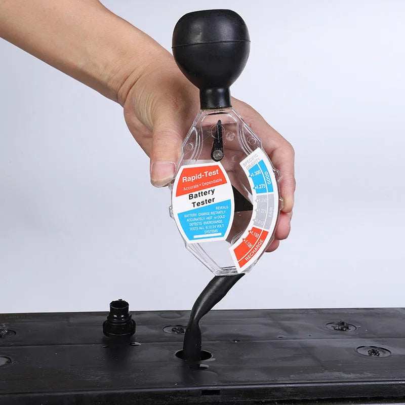 ABS battery electrolyte hydrometer detector with suction tube for lead acid battery testing