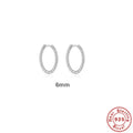 S925 sterling silver twisted string round ring earrings in gold or platinum colour