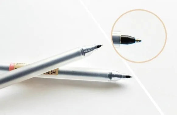 Muji 12-piece gel pen set with black ink and 0.5mm fine tips