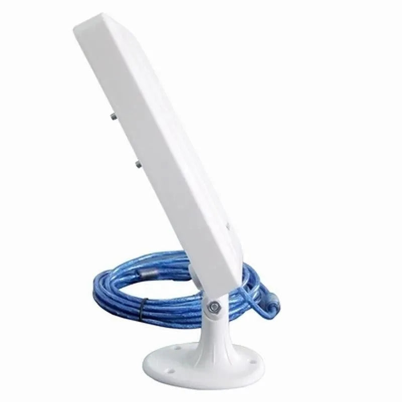 White high-power USB wireless network card for desktop and laptop computers