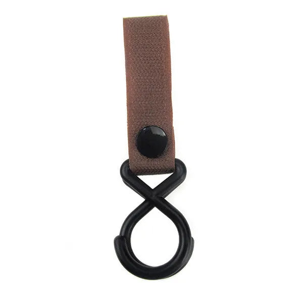 Nylon luggage velcro hook shown in multiple colour options including red, blue, green, and yellow variants
