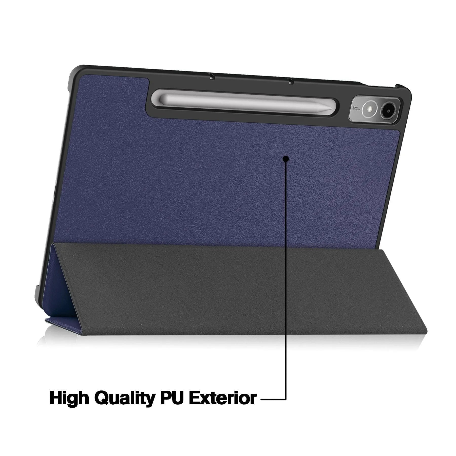 Lenovo Tab P12 12.7-inch tablet protective case with a three-fold stand in various colour and pattern options.