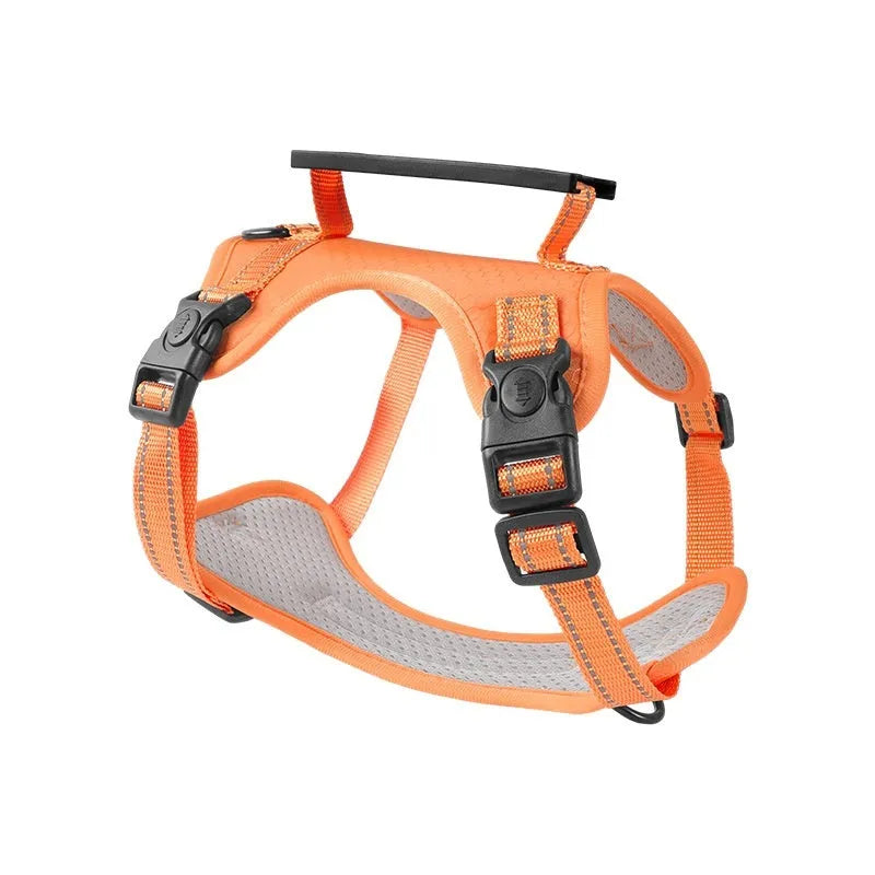 Adjustable polyester dog chest harness traction rope available in multiple colours and sizes