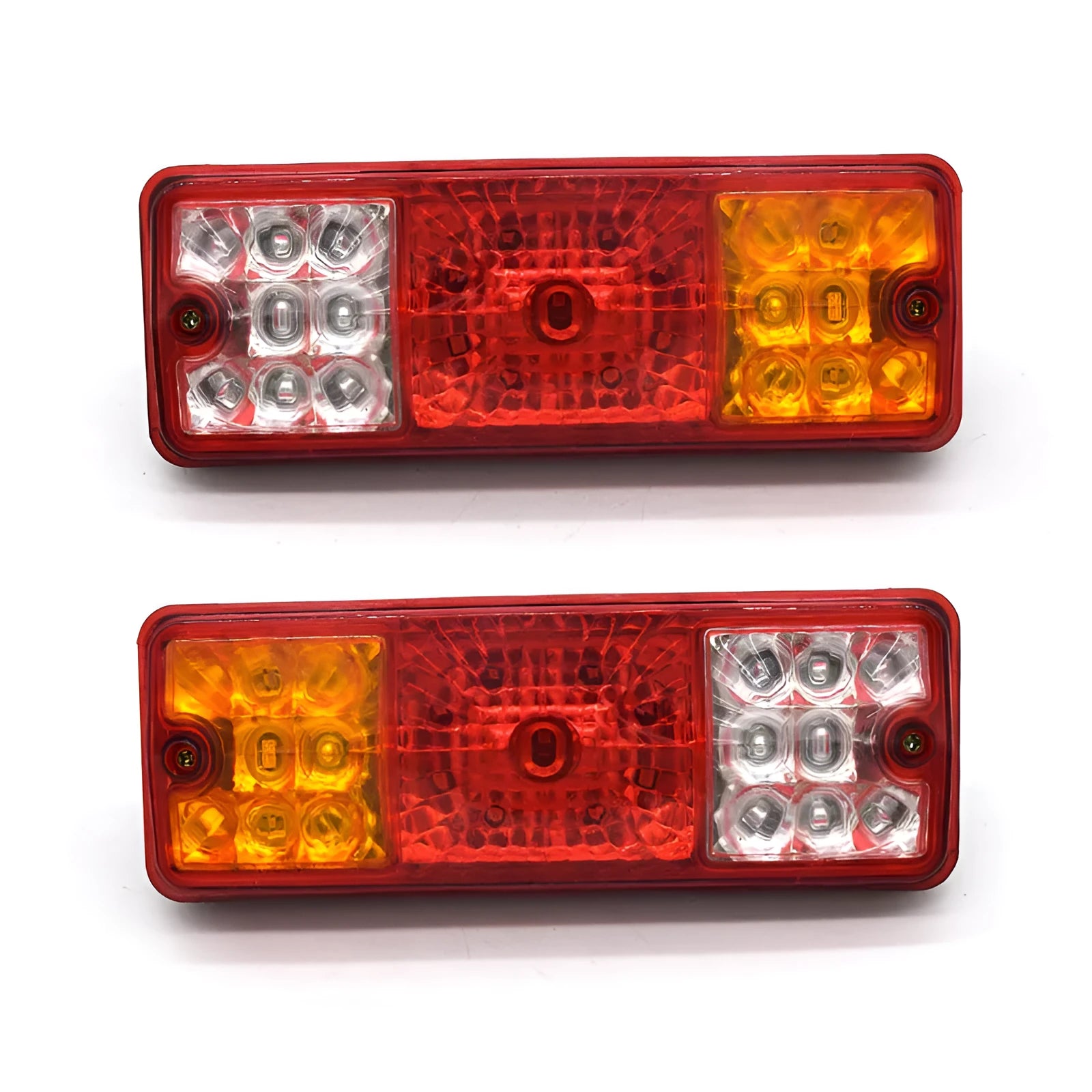 Black integrated shell semi-closed taillight for electric tricycles, 200mm by 70mm in size.
