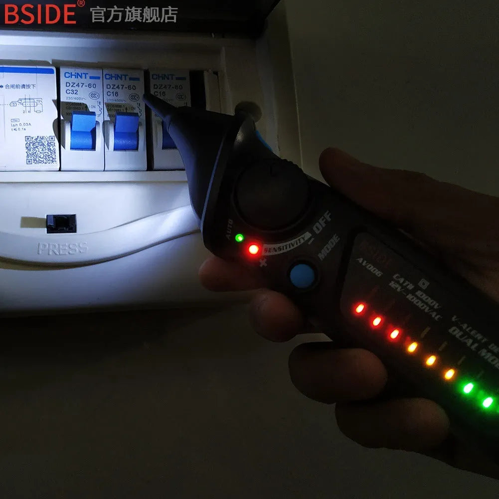 Smart sensor test pencil with round head for high-voltage electrical testing