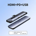 USB C dock expansion adapter with multiple ports including HDMI, USB 3.0, VGA, ethernet, and charging