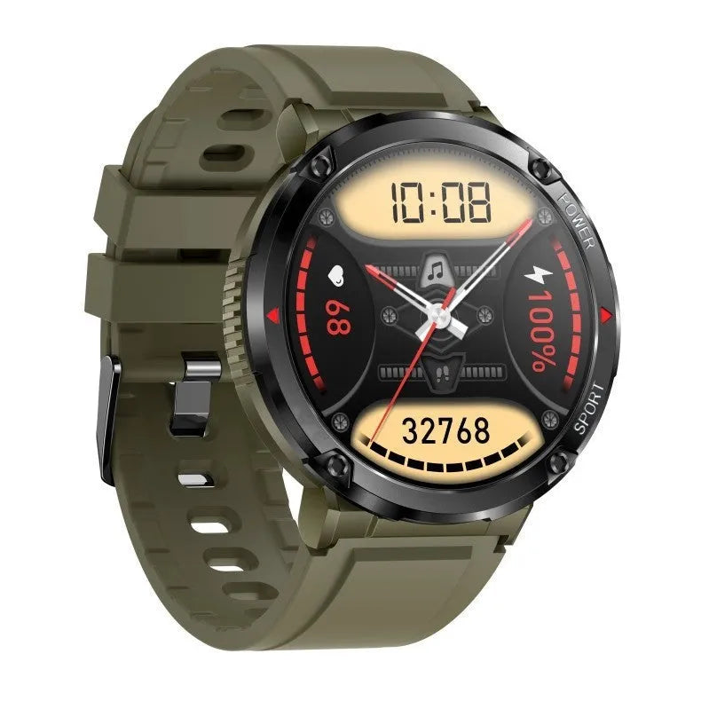 T30 Smart Watch with black silicone strap on a wrist, showing a fitness tracking display on its IPS screen.