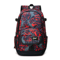 Classic blue nylon backpack with large capacity for travel and school use