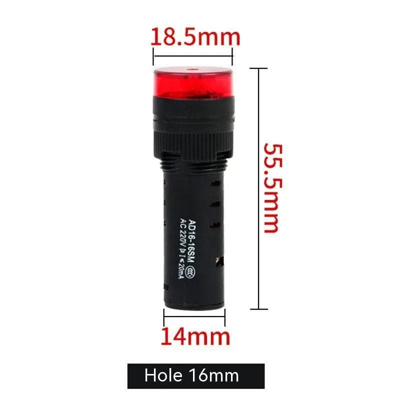 LED flashing sound and light buzzer with 22mm installation for industrial control panels