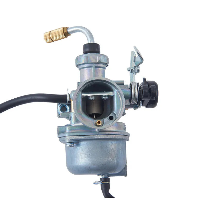 Motorcycle carburetor assembly, flat suction plunger type, for Ba Jia and PE26 models