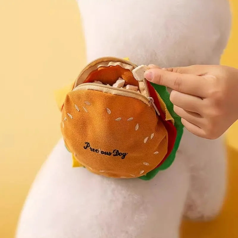 Cartoon hamburger design adjustable vest leash rope for dogs and cats in escape-proof backpack harness
