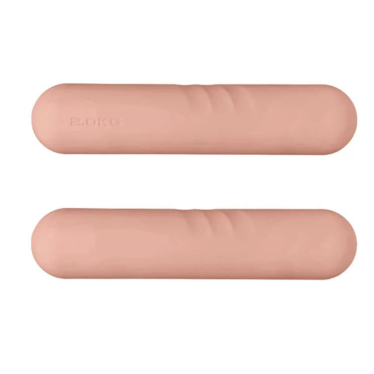 Silicone-edged hand-drawn dumbbell stick in various colours for fitness training