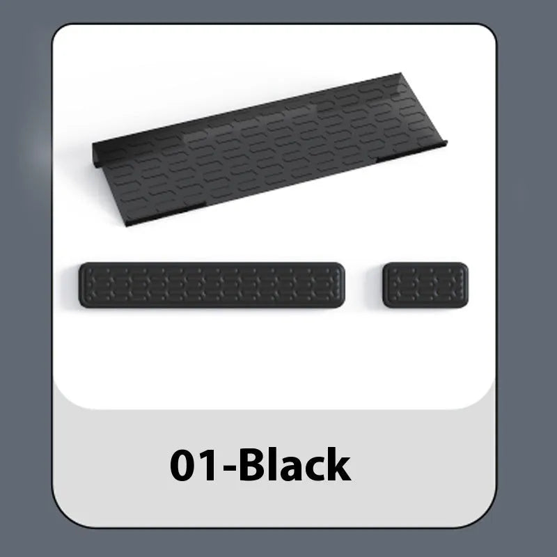 Double-sided computer pad with resin surface and memory foam wrist rest in multiple colour options