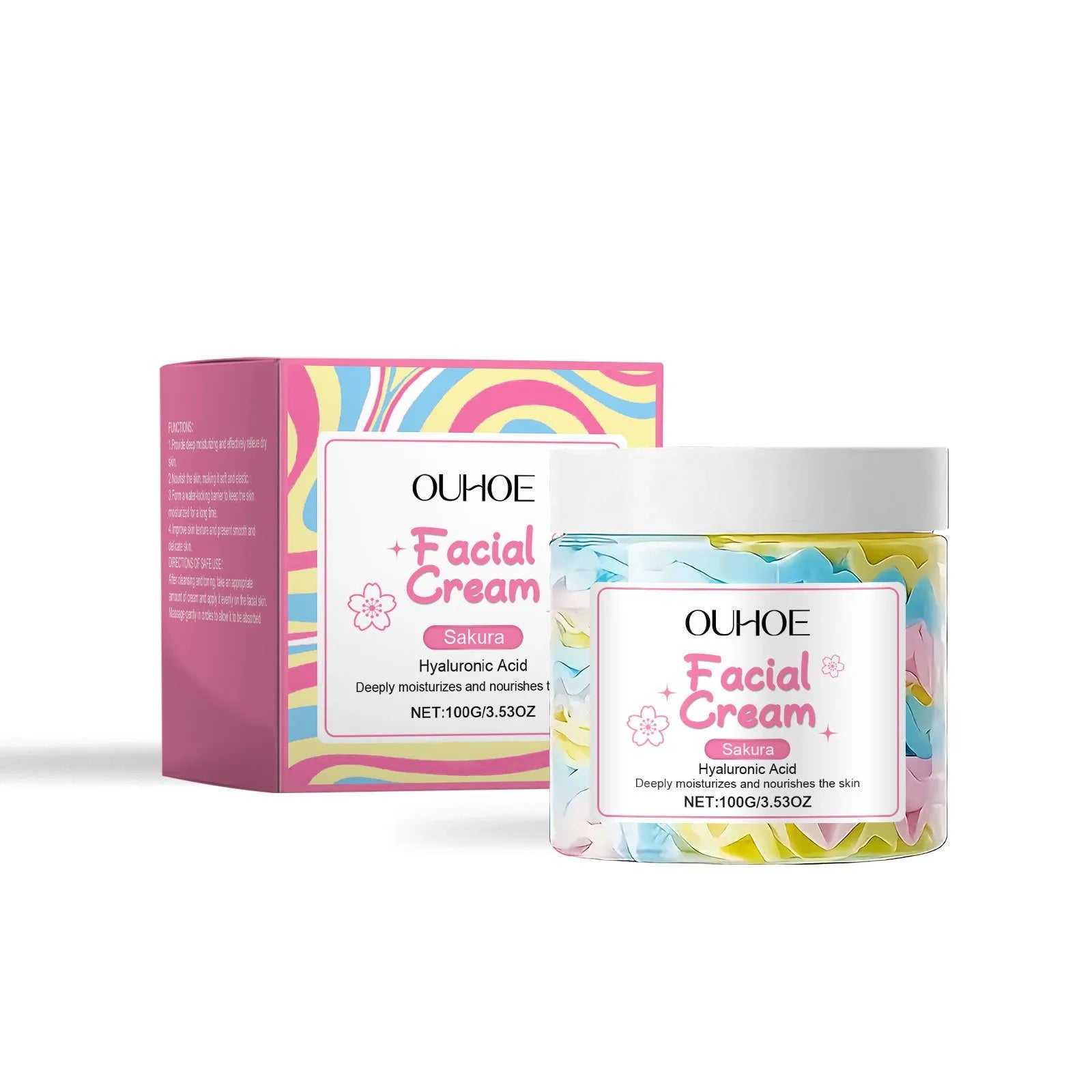 Sakura Butter Cream 100g nourishing moisturising face cream in 5.7cm cube container