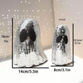 Silver ghost mosaic patch Halloween desktop decoration in two sizes
