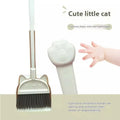 Plastic broom and dustpan set with non-stick rotating brush and storage holder in purple, green or beige