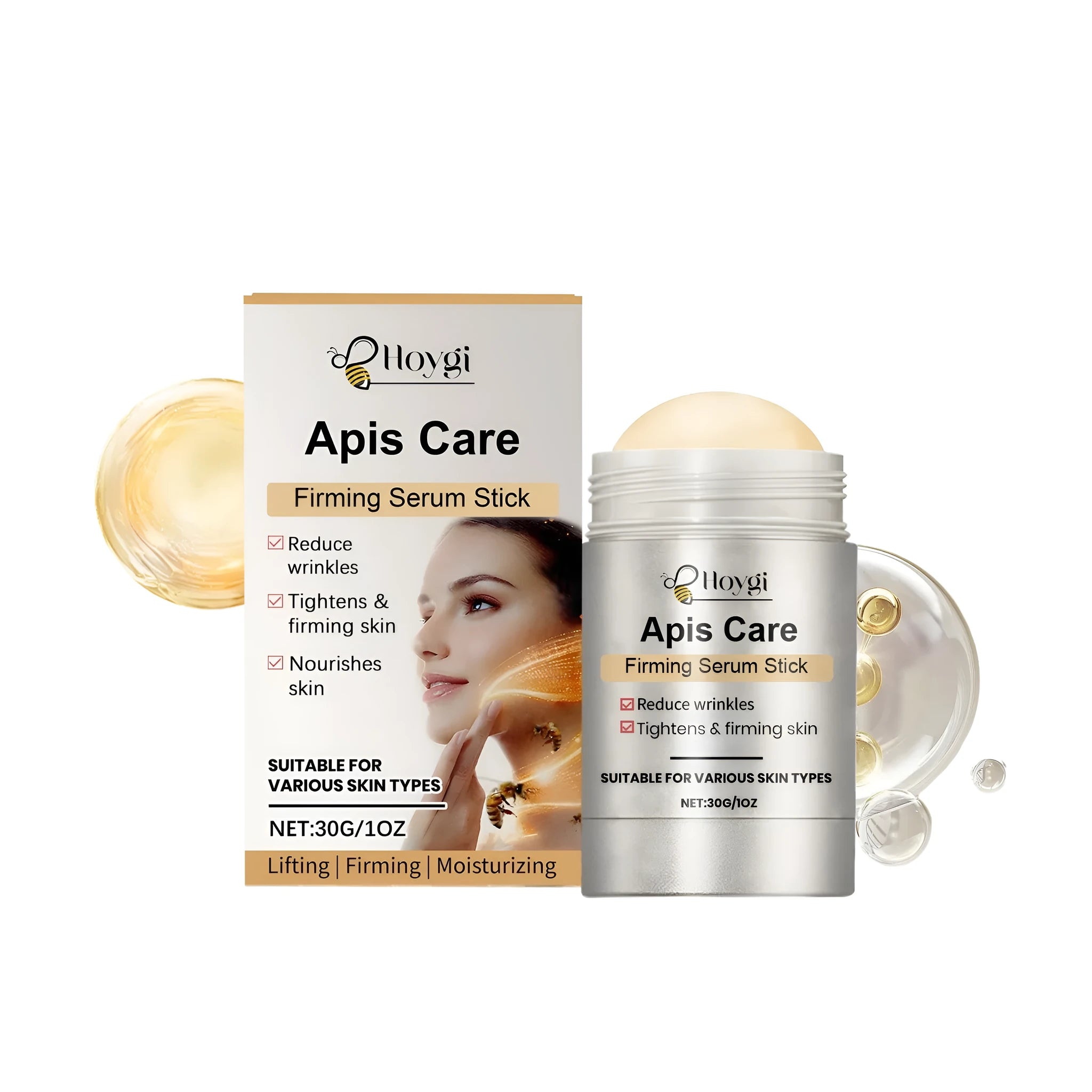 30g tightening rod essence stick for facial treatment with bee venom and peptide formulation