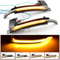 Dynamic LED mirror turn signal indicator for Audi B8 and B8.5 models in blackened finish.