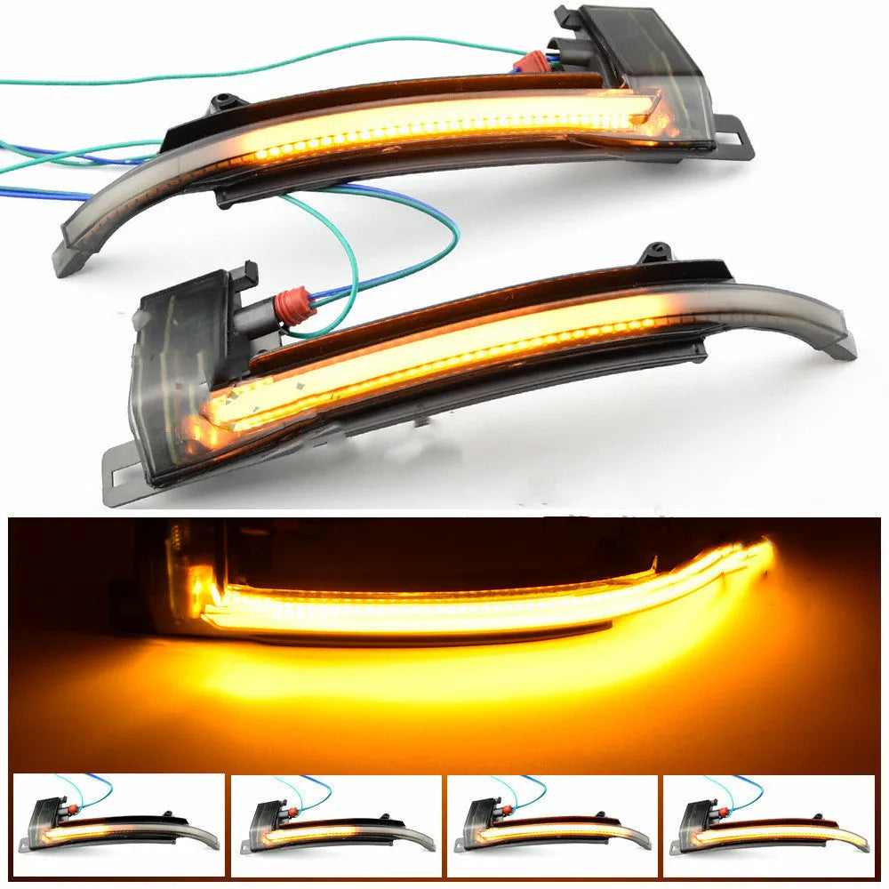Dynamic LED mirror turn signal indicator for Audi B8 and B8.5 models in blackened finish.