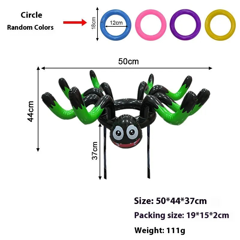 PVC inflatable character ferrule throwing toy in multiple Halloween and festive designs