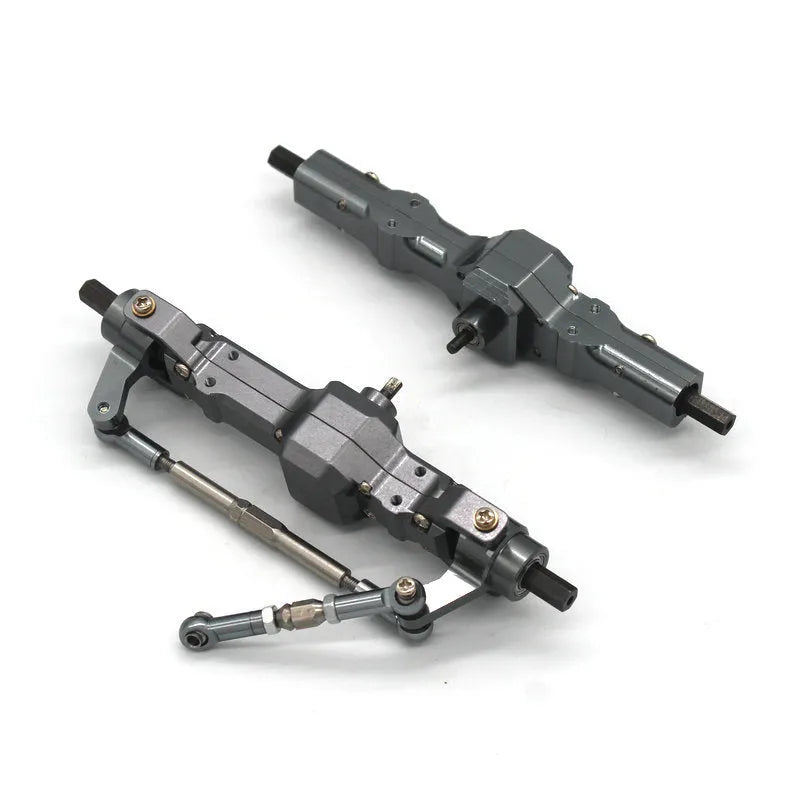 Alloy metal accessories for military card model remote control car with grey structural parts and black tyres