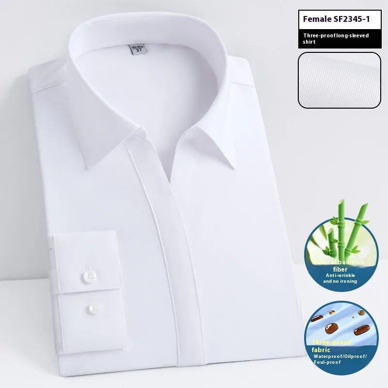 Men's short sleeve bamboo fibre shirt with square collar in slim fit business style