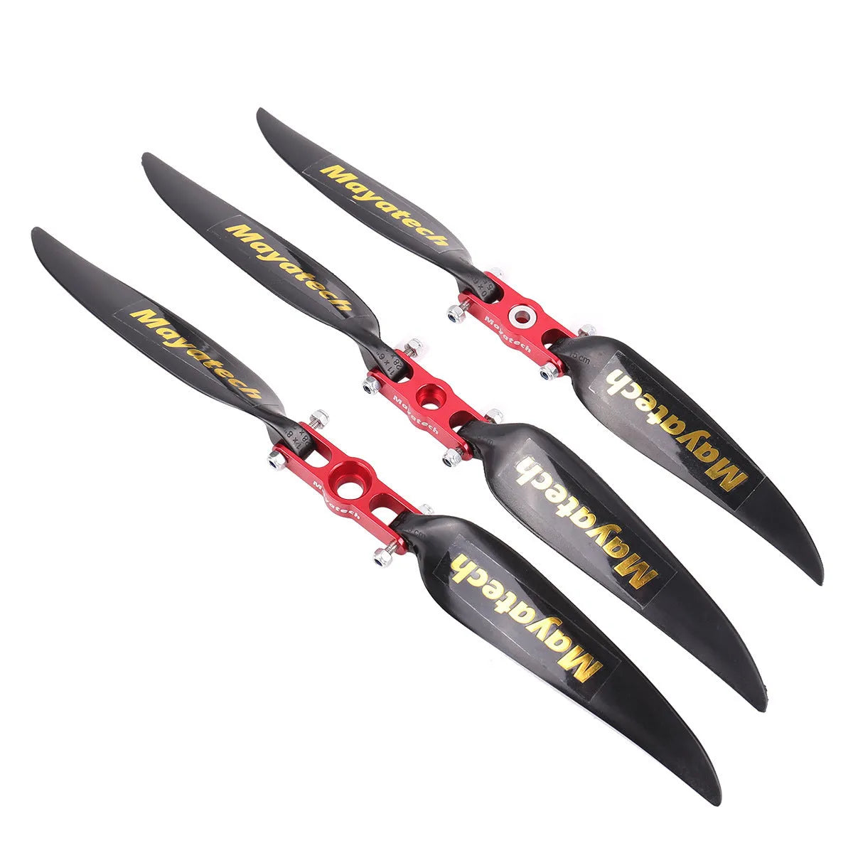 Black folding paddle fittings with quick-disassembly mechanism measuring 12x6.5cm
