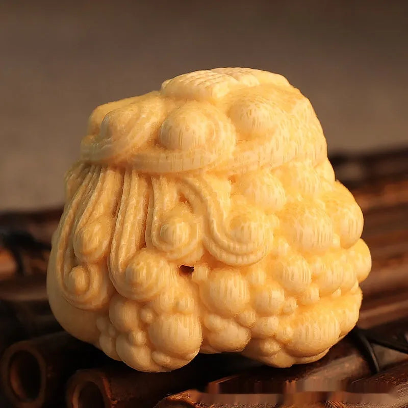Solid bamboo golden toad princess ornament for household decoration and Children's Day celebrations