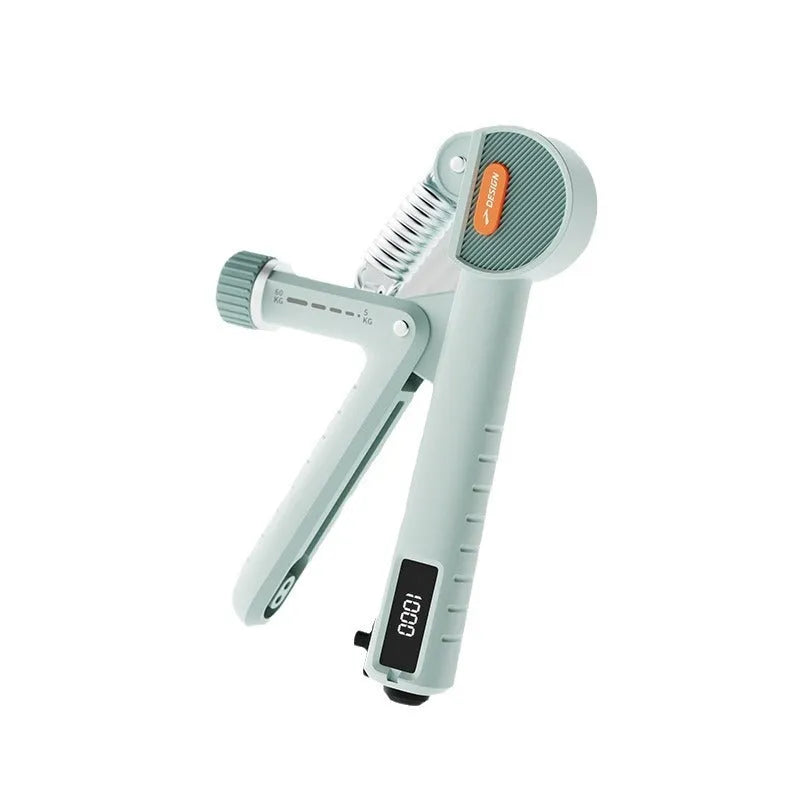 Adjustable spring grip strength trainer in ABS plastic for hand exercises
