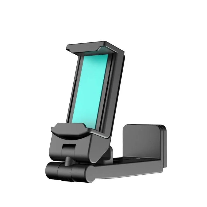 Foldable rotating phone holder in black, grey, or green colours for mobile phones