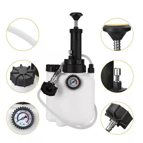 3 litre automotive brake fluid tank replacement tool kit with copper tank and iron pump