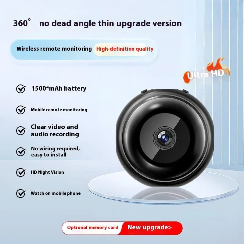 Wireless HD security camera with 360 degree rotation and night vision capability