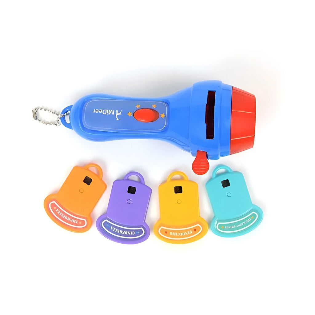 SmartKids children's storybook projector torch with four colourful projection discs for fairy tale storytelling