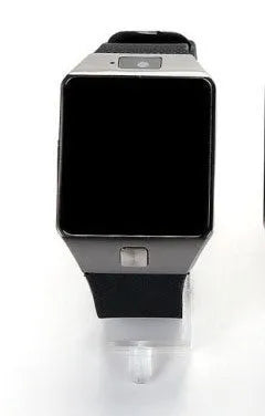 White smart watch with a 1.44-inch screen and wrist strap on a grey background.