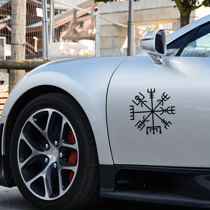 13x13cm square vinyl car sticker with transparent design for window application