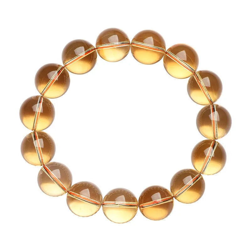 Natural citrine scattered bead and ball bracelet shown in selectable 7A or 6A grade colour.