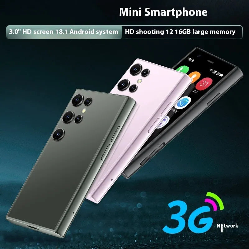 S23PRO & XS15 mini smartphone with 30cm screen in black, green or pink purple colours