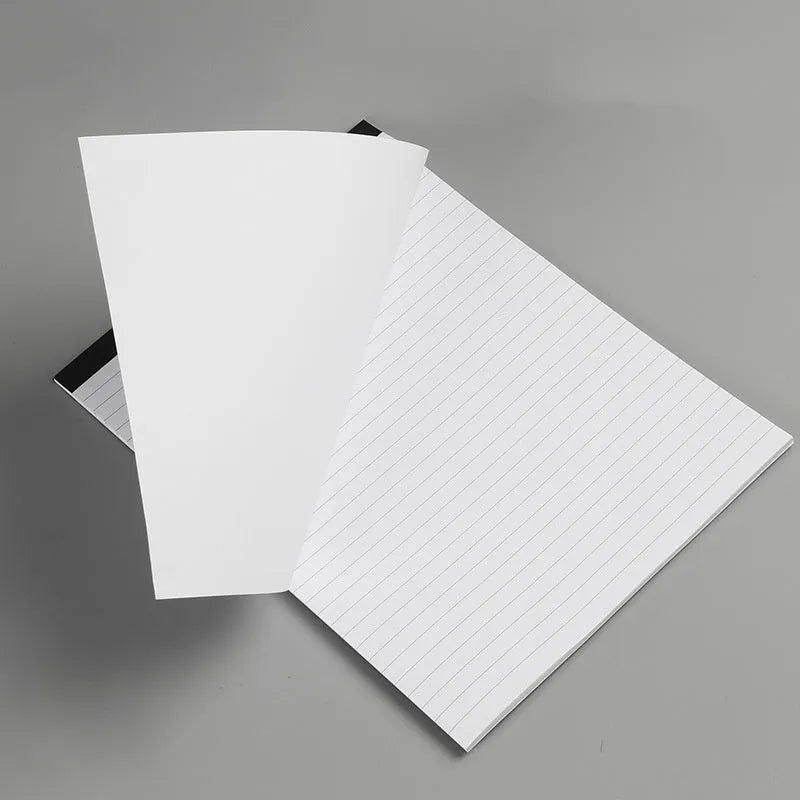 A4 tearable notebook with grid pattern for meeting minutes on ivory white paper
