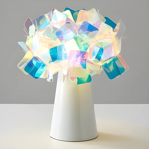 Nordic style metal bedside table lamp in multiple colours with a three-colour light source.
