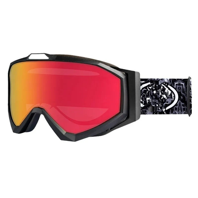 Motorcycle goggles in various colours with double-layer anti-fog lenses and storage cloth bag