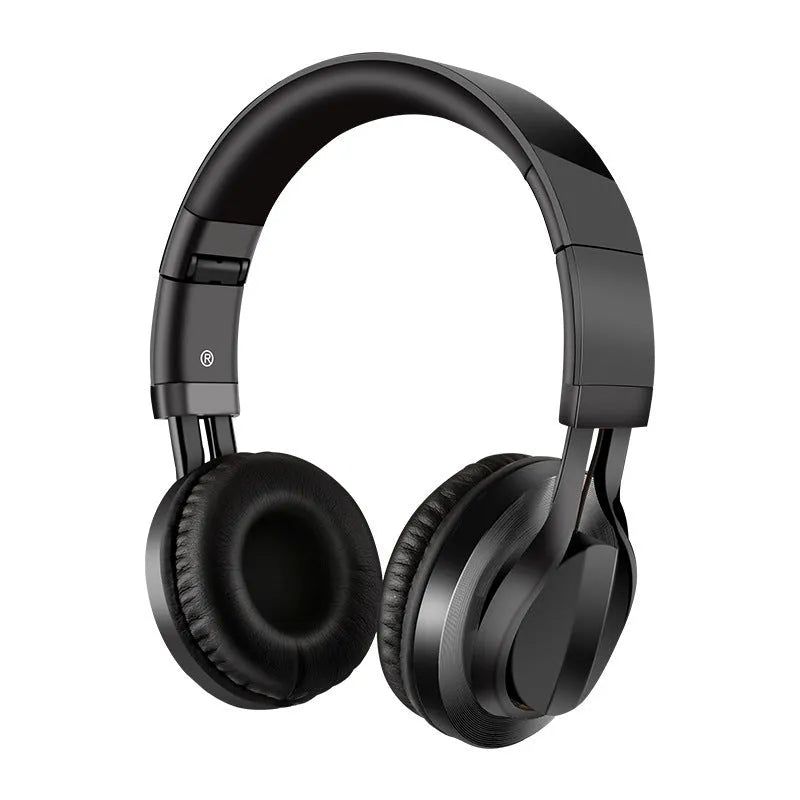 Black wired headphones with microphone, 40mm drivers, and 3.5mm plug for mobile phone karaoke