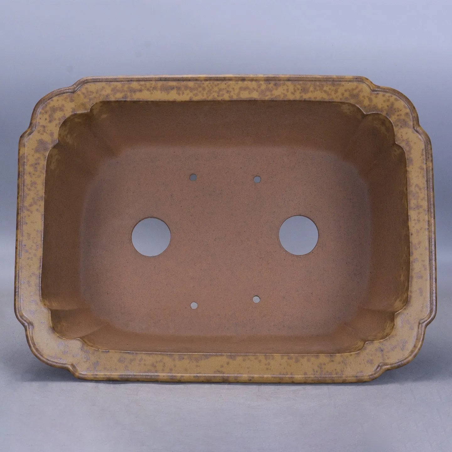 Purple sand rectangular flowerpot for floor use in modern home gardening.