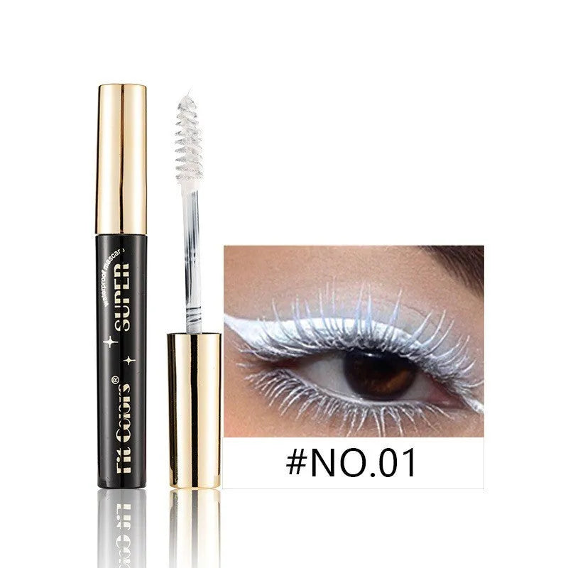 Stage mascara for Christmas performances in 12 colours including gold, purple, blue and green mermaid