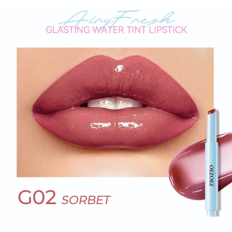 Waterproof and moisturising lipstick tube in one of six available shades.