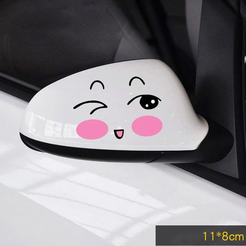 Reflective cartoon eye car stickers in PET vinyl for vehicle personalisation