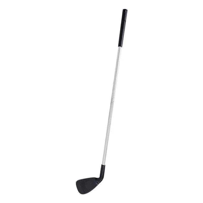 Metal golf practice club set showing adult and children's sizes for outdoor sports