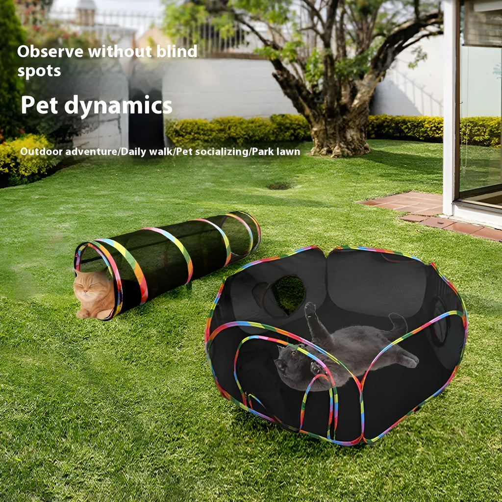 Foldable mesh cat play cage showing hexagonal, square, tee, tent and long straight panel configurations